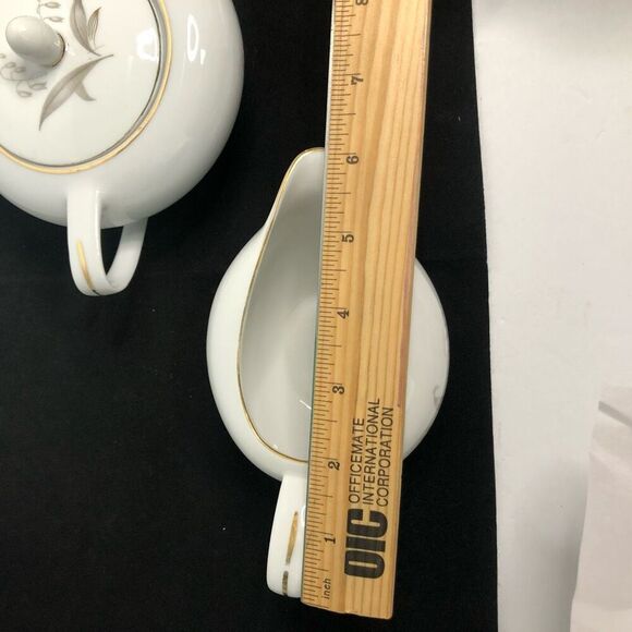 kaysons fine china golden rhapsody bellflower cream and sugar coffee tea set - Picture 10 of 10